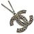 Collana in metallo gunmetal con il logo Coco di Chanel Metallico
