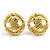 Orecchini a clip in metallo dorato Chanel Coco Mark per donne D'oro