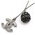 Collana da donna Chanel in nero e gunmetal Metallico - vista 5