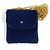 Vintage Coco Mark Matelassé Mini-Handtasche von Chanel Marineblau
