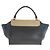 Céline Borsa in pelle Trapeze di Celine Beige Blu navy - vista 2