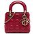 Dior Mini Cannage Lady Dior in agnello rosso Bordò