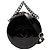 Borsa rotonda in vernice nera Chanel As Earth Nero