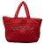 Chanel Rote Mittelgroße Gequiltete Nylon Coco Cocoon Tasche