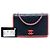 Chanel Blu Portafoglio in Pelle Matelassé Color Pop CC Wallet on Chain - vista 8