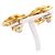 Orecchini ovali a clip in oro placcato CC di Chanel D'oro - vista 6