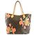 Borsa Louis Vuitton Monogram Rose Neverfull MM Marrone