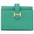 Cartera Bearn Combination de Hermès en cuero Epsom verde