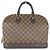 Borsa a mano Damier Alma PM Louis Vuitton Marrone