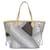 Borsa Louis Vuitton Monogram Wave Neverfull MM Marrone Bianco