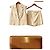 Conjunto de saia-short e blazer sem mangas bege da Claudie Pierlot