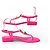 SCARPE CHANEL INFRADITO LOGO CC 37 SANDALI CC CUORE IN PELLE ROSA FLUO - vista 2