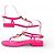 SCARPE CHANEL INFRADITO LOGO CC 37 SANDALI CC CUORE IN PELLE ROSA FLUO - vista 3