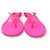 SCARPE CHANEL INFRADITO LOGO CC 37 SANDALI CC CUORE IN PELLE ROSA FLUO - vista 4