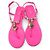 SCARPE CHANEL INFRADITO LOGO CC 37 SANDALI CC CUORE IN PELLE ROSA FLUO - vista 8