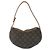 Borsa a Spalla Pochette Croissant Monogramma Louis Vuitton Marrone