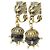 Orecchini a clip Gucci 457629 J1D89 Nero D'oro - vista 2