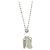 Collana con diamante e targhetta Gucci Argento