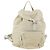 PRADA Backpack Nylon Beige Silver Auth bs33075 Silvery