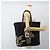 Borsa Tote Prada in nylon nero argento Auth BA11146V - vista 23