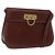Bolso de Hombro Gancini de Cuero Marrón Dorado Auth 173491 de Salvatore Ferragamo