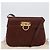 Bolso de Hombro Gancini de Cuero Marrón Dorado Auth 173491 de Salvatore Ferragamo - vista 12