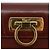Bolso de Hombro Gancini de Cuero Marrón Dorado Auth 173491 de Salvatore Ferragamo - vista 18