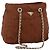 Bolso de Hombro con Cadena PRADA de Nailon Marrón Dorado Auth bs33615 Castaño