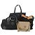 Borsa FENDI Zucchino Zucca in nylon, pelle, PVC e tela 2 pezzi nero marrone Auth fm5169