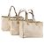 CHANEL Nueva Bolsa Tote de Viaje de Nylon 3 Set Beige CC Auth ep13033