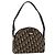 Borsa a Spalla in Tela Trotter Christian Dior Blu Navy Oro Auth 172485 D'oro