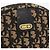 Borsa a Spalla in Tela Trotter Christian Dior Blu Navy Oro Auth 172485 D'oro - vista 17