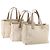 CHANEL Nuovo Borsa Tote da Viaggio in Nylon 3 Set Beige CC Auth ep13032