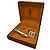 Set di gemelli e fermacravatta vintage Yves Saint Laurent in argento