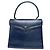 Vintage Givenchy Lederhandtasche in Marineblau