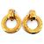 Orecchini a cerchio vintage Chanel D'oro