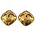 Vintage Chanel Coco Mark CC quadratische goldene Ohrringe