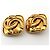 Vintage Chanel Coco Mark CC quadratische goldene Ohrringe - Ansicht 2