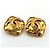 Vintage Chanel Coco Mark CC quadratische goldene Ohrringe - Ansicht 5