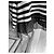 Autre Marque Cardigan a righe bianco e nero in cotone e viscosa M - vista 4