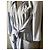 Thierry Mugler Hellblaues langes Hemdblusenkleid mit Gürtel - Ansicht 5