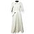 Autre Marque WILLSELECTION Farbblock Puffärmel Hemdkleid Beige