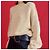 Autre Marque RBS Ray BEAMS Strickware mit Bootsausschnitt aus Slub-Mix Beige - Ansicht 3