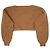 Autre Marque CLANE BOAT NECK SHORT KNIT TOPS Wool Nylon Knit Top Brown Camel - view 2