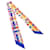 Bufanda de twill Plume de Hermès Azul Multicolor Seda