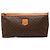 Céline Clutch de lona recubierta Macadam marrón Celine Castaño