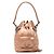 Borsa a secchiello Mon Tresor mini in satin rosa Fendi