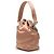 Borsa a secchiello Mon Tresor mini in satin rosa Fendi - vista 2