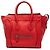 Céline Celine Mini Luggage Tote em couro de bezerro vermelho