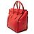 Céline Celine Mini Luggage Tote em couro de bezerro vermelho - vista 2